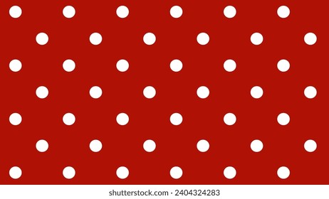 Red seamless pattern with white polka dot	