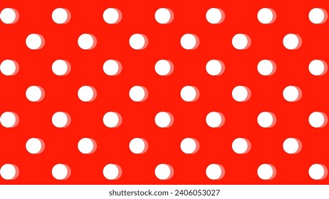 Red seamless pattern with white polka dot