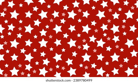 Red seamless pattern with white stars