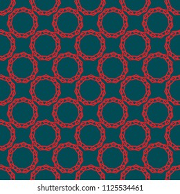 Red seamless patterns over dark background
