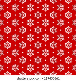 Red Seamless Snowflake Pattern
