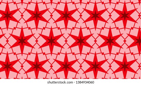 Red Seamless Star Pattern Background Graphic