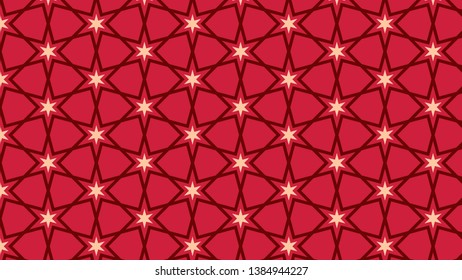 Red Seamless Star Pattern Illustration