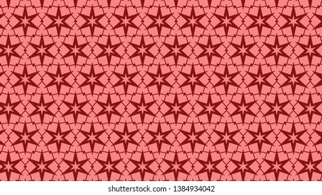 Red Seamless Stars Background Pattern Vector Illustration