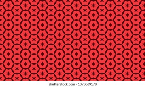 Red Seamless Stars Pattern Background