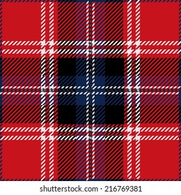 Red Seamless Tartan Plaid Pattern