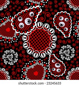 red seamless textile