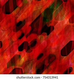 Red seamless texture with black inclusion. Geometric elements and stripes. Abstract vector background for web page, banners backdrop, fabric, home decor, wrapping