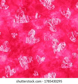 Red seamless texture with hearts. Abstract vector background for web page, banners backdrop, fabric, home decor, wrapping, valentines day design, invitation card.