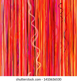 Red seamless texture with vertical lines and curved stripes
