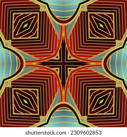 Red seamless textured abstract background combined with other beautiful colors