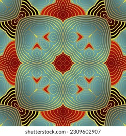 Red seamless textured abstract background combined with other beautiful colors