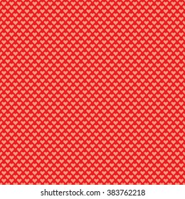 red seamless tinted tiny hearts pattern vector illustration