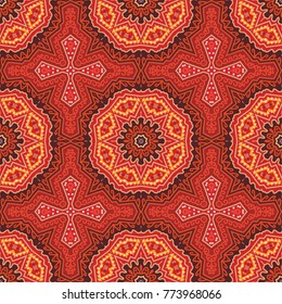 Red seamless vector ornamental background