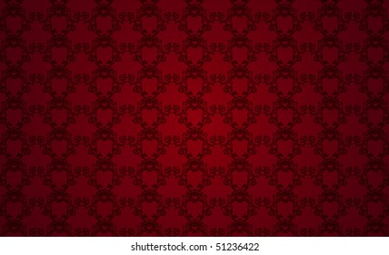 Red Seamless wallpaper pattern (vector)