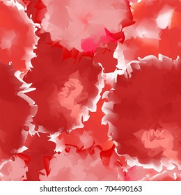 Red seamless watercolor texture background. Ideal abstract pattern, expressive messy vector illustration.