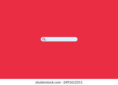 red search bar copy space 3d