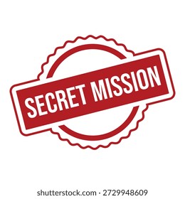Red Secret Mission Stamp Vector Graphic Illustration