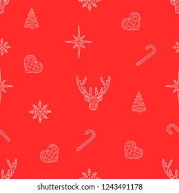 red seemless christmas pattern