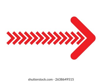 Red segmented arrow symbol symbol vector illustration transparent png