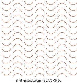 red semicircle or wave line seamless pattern