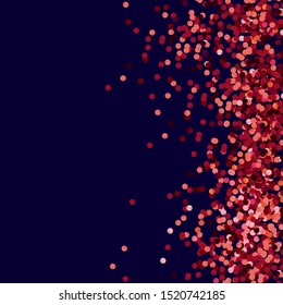 Red sequins background. Deep red confetti. New Year background.