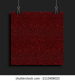 Red sequins, glitters, sparkles, paillettes, mosaic background template. Abstract luxury halftone vector creative backdrop. Red rounds with gradient trendy. Vibrant shiny dots glitter texture
