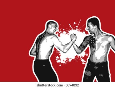 The Red Series No. 5: two party vector guys