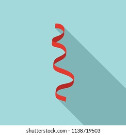 Red serpentine icon. Flat illustration of red serpentine vector icon for web design