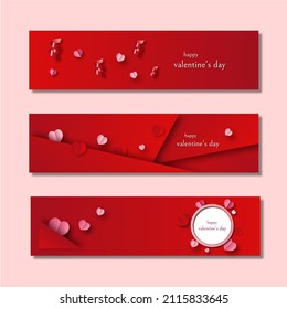 Red serpentine and red, pink hearts on valentines background. Happy valentines day. Happy Mother's Day. Romantic red and pink background. Vector computer graphics, postcards, frame leaflet, web banner