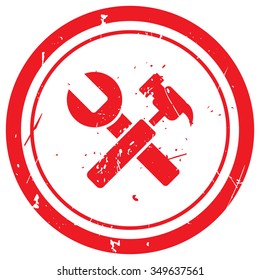 Red Service rubber stamp