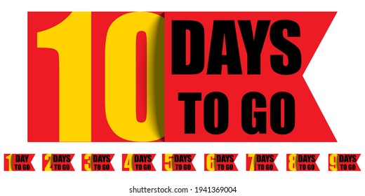 red Set day go. Discount sale vector. Promotion, special discount. offer symbol. Stock image. E