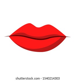 Red sexy female lips vector