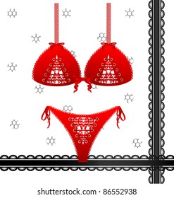 red sexy underlinen