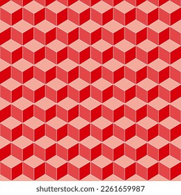 Red shade 3D cube pattern background.