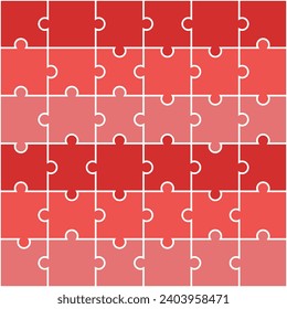 Red shade jigsaw pattern. jigsaw line pattern. jigsaw seamless pattern. Decorative elements, clothing, paper wrapping, bathroom tiles, wall tiles, backdrop, background.