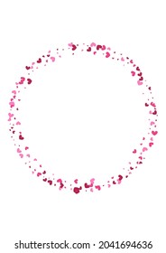 Red Shadow Heart Background. Rose Explosion Illustration. Purple Confetti Paper. Pink Art Texture. Ornament Wallpaper.