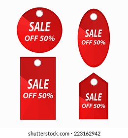 red shadow tag for advertising