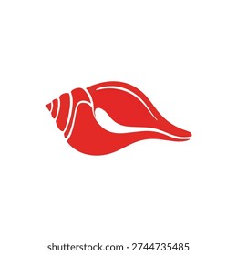 Red Shankha conch shell symbol for Pohela Boishakh, Bengali New Year celebration.