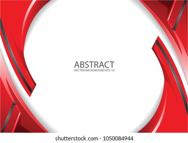 Red shape and black line contrast corporate background. Vector design illustration.
