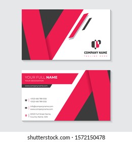 Red shaped clean business card