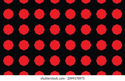 Red shapes and black background,  Red and black geometric seamless pattern with abstract shapes. Vector pattern for fashion, textile design, on wall paper, wrapping paper, fabrics and home decoration.