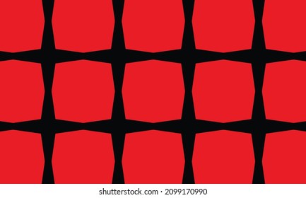 Red shapes and black background,  Red and black geometric seamless pattern with abstract shapes. Vector pattern for fashion, textile design, on wall paper, wrapping paper, fabrics and home decoration.