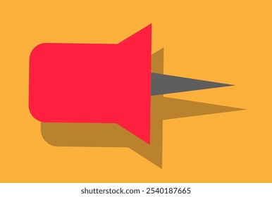 red sharp pushpin vector illustration