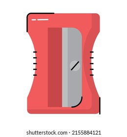 red sharpener icon on white background