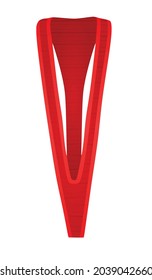 Red sheer bikini. vector illustration