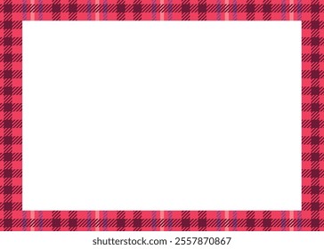 Red shepherd check pattern, tartan check pattern frame, background illustration