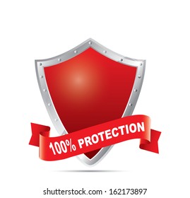 Red shield - 100% protection