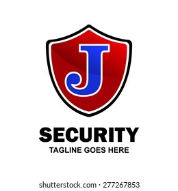 Red shield logo - Abstract secure shield logo design - various geometric shapes - Security visual identity - Security Logo template Monogram design elements Business sign identity vector illustration