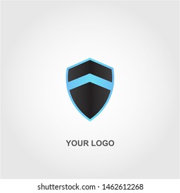 red shield logo. gradation color template design vector